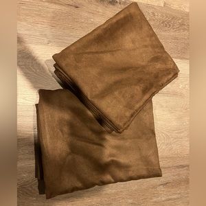 Brown Suede Curtains